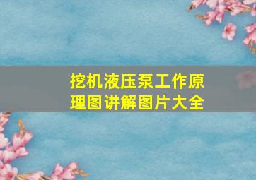 挖机液压泵工作原理图讲解图片大全