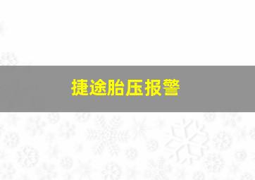 捷途胎压报警