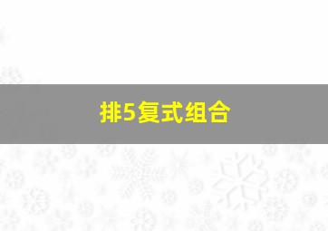 排5复式组合