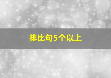 排比句5个以上