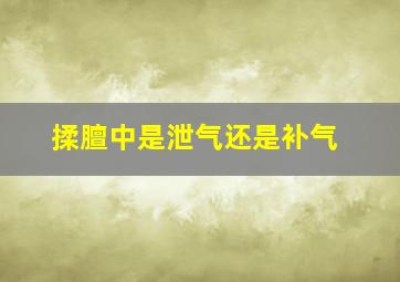 揉膻中是泄气还是补气