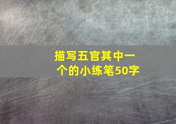 描写五官其中一个的小练笔50字