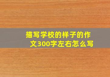 描写学校的样子的作文300字左右怎么写