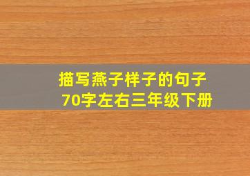 描写燕子样子的句子70字左右三年级下册