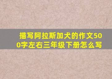 描写阿拉斯加犬的作文500字左右三年级下册怎么写