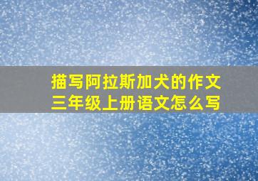 描写阿拉斯加犬的作文三年级上册语文怎么写