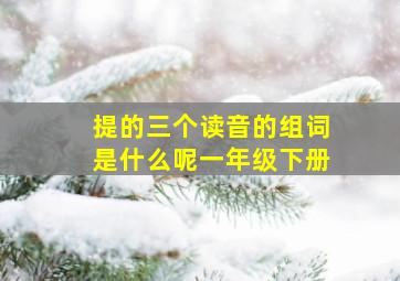 提的三个读音的组词是什么呢一年级下册