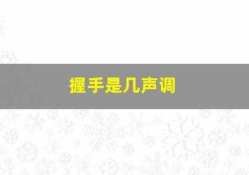 握手是几声调