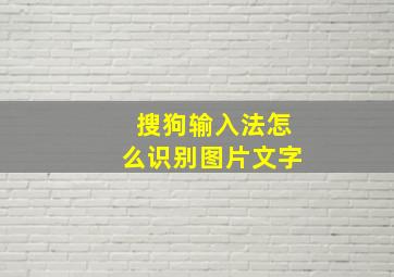 搜狗输入法怎么识别图片文字