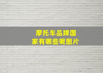 摩托车品牌国家有哪些呢图片