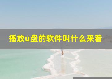 播放u盘的软件叫什么来着