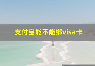 支付宝能不能绑visa卡