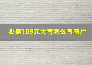 收据109元大写怎么写图片