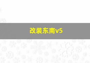 改装东南v5