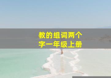 教的组词两个字一年级上册