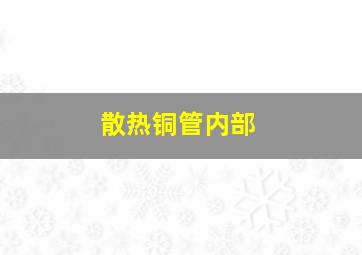 散热铜管内部