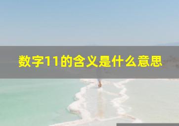 数字11的含义是什么意思