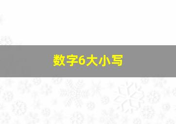 数字6大小写