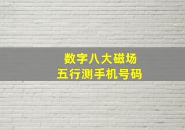 数字八大磁场五行测手机号码