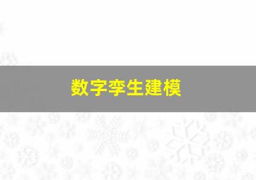 数字孪生建模