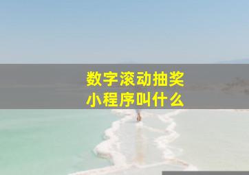 数字滚动抽奖小程序叫什么