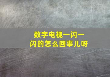 数字电视一闪一闪的怎么回事儿呀