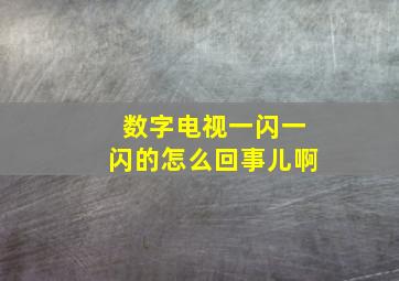 数字电视一闪一闪的怎么回事儿啊