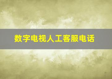 数字电视人工客服电话