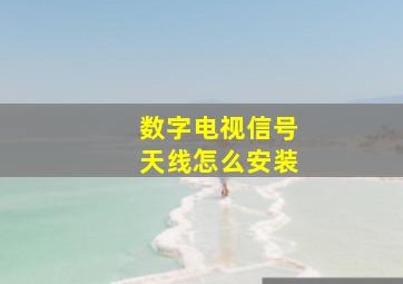 数字电视信号天线怎么安装