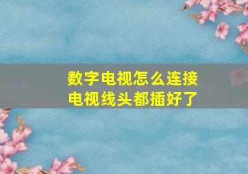 数字电视怎么连接电视线头都插好了