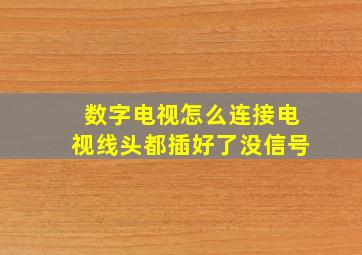 数字电视怎么连接电视线头都插好了没信号