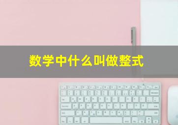 数学中什么叫做整式