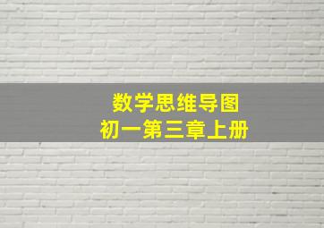 数学思维导图初一第三章上册