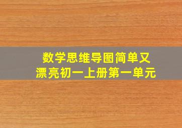 数学思维导图简单又漂亮初一上册第一单元