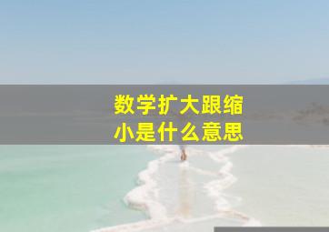 数学扩大跟缩小是什么意思