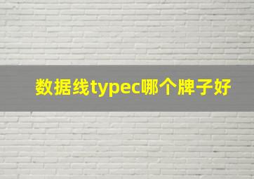 数据线typec哪个牌子好