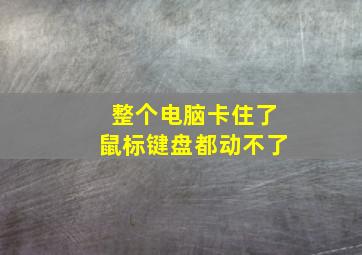 整个电脑卡住了鼠标键盘都动不了