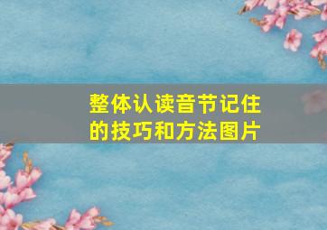 整体认读音节记住的技巧和方法图片