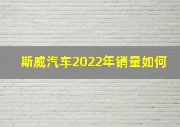 斯威汽车2022年销量如何