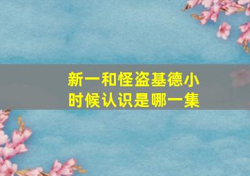 新一和怪盗基德小时候认识是哪一集