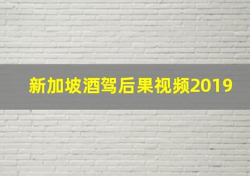 新加坡酒驾后果视频2019