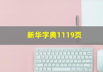 新华字典1119页