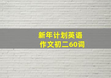 新年计划英语作文初二60词