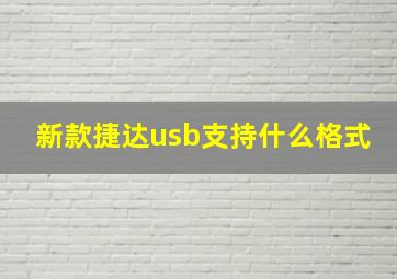 新款捷达usb支持什么格式