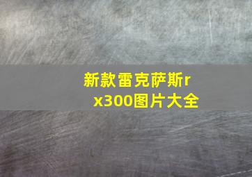 新款雷克萨斯rx300图片大全