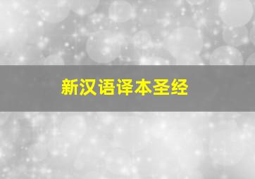 新汉语译本圣经