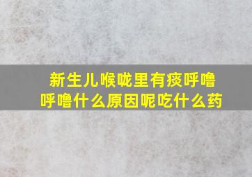 新生儿喉咙里有痰呼噜呼噜什么原因呢吃什么药