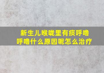 新生儿喉咙里有痰呼噜呼噜什么原因呢怎么治疗