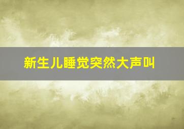 新生儿睡觉突然大声叫