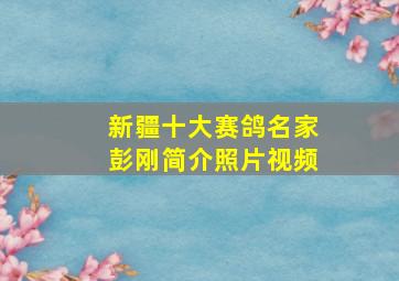 新疆十大赛鸽名家彭刚简介照片视频